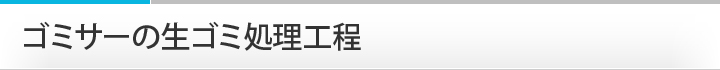 ゴミサーの生ゴミ処理工程